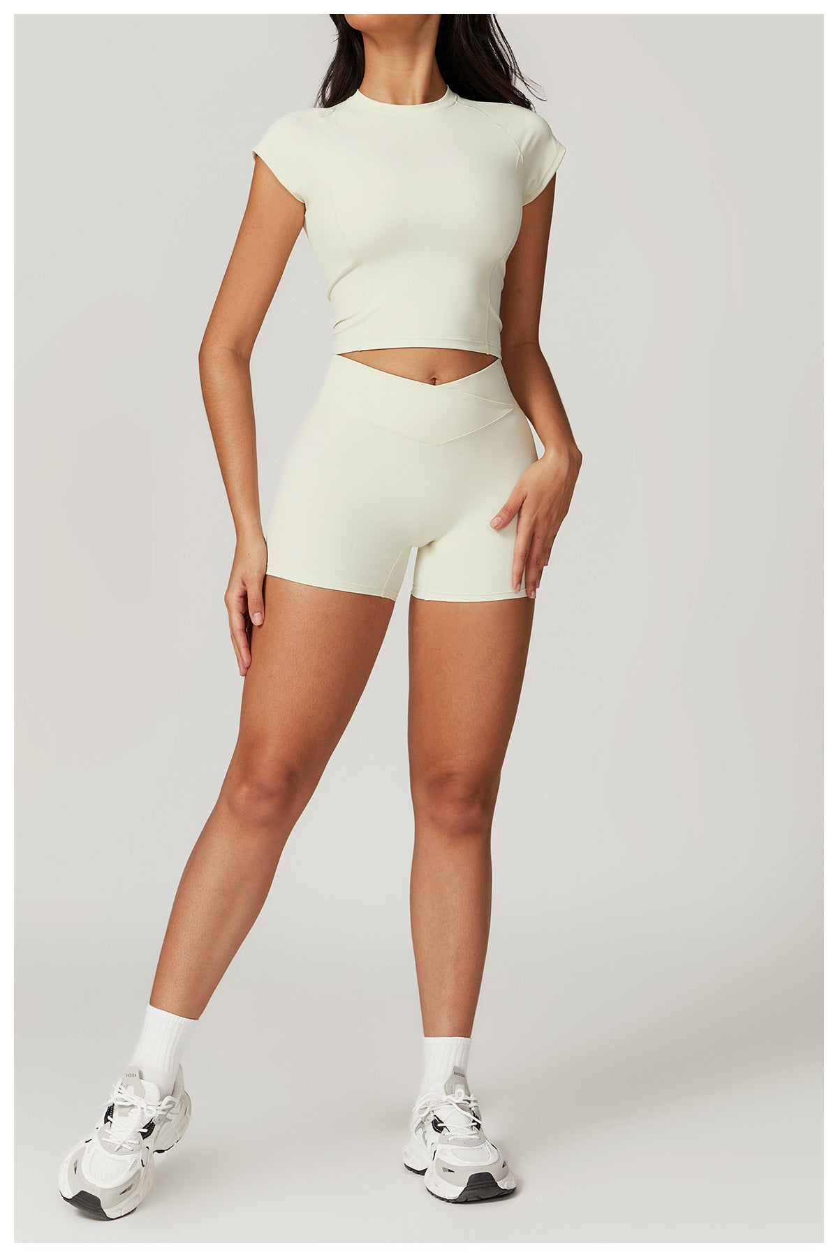 Tight Quick-drying Yoga Suit Women's Running Sports Short Sleeve Back-shaping Workout Clothes